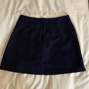 Vintage Navy 90s Mini Pinstriped Small Split Skirt